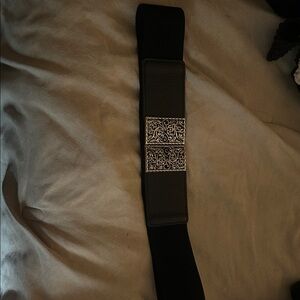 Black Belt with Silver Buckle